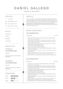 Sample resume design 14 by Job Vista